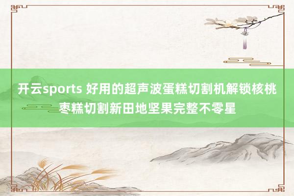 开云sports 好用的超声波蛋糕切割机解锁核桃枣糕切割新田地坚果完整不零星