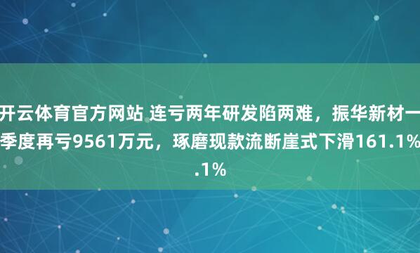 开云体育官方网站 连亏两年研发陷两难，振华新材一季度再亏9561万元，琢磨现款流断崖式下滑161.1%
