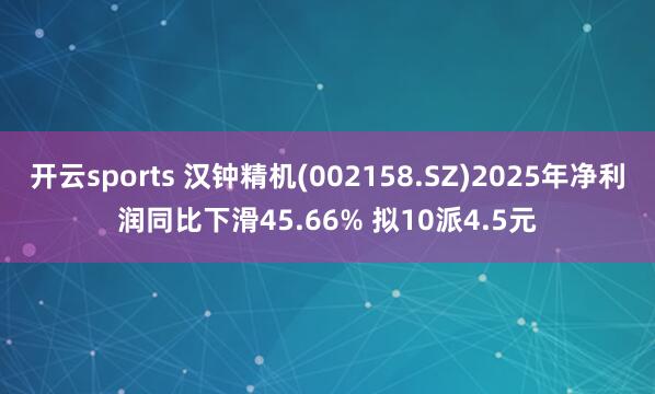 开云sports 汉钟精机(002158.SZ)2025年净利润同比下滑45.66% 拟10派4.5元