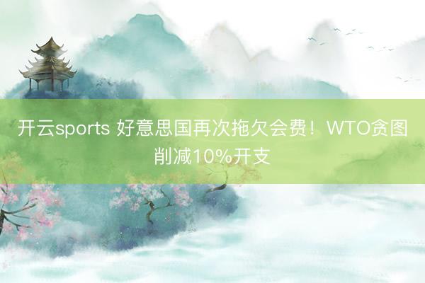 开云sports 好意思国再次拖欠会费！WTO贪图削减10%开支